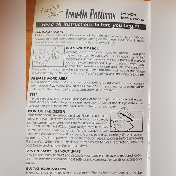 NIP Fashion Show Iron On Clothing Designs - PUPPIES AND KITTIES - Picture 5 of 5